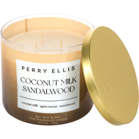 Perry Ellis Coconut Milk & Sandalwood — Scented Candle 14.5 oz